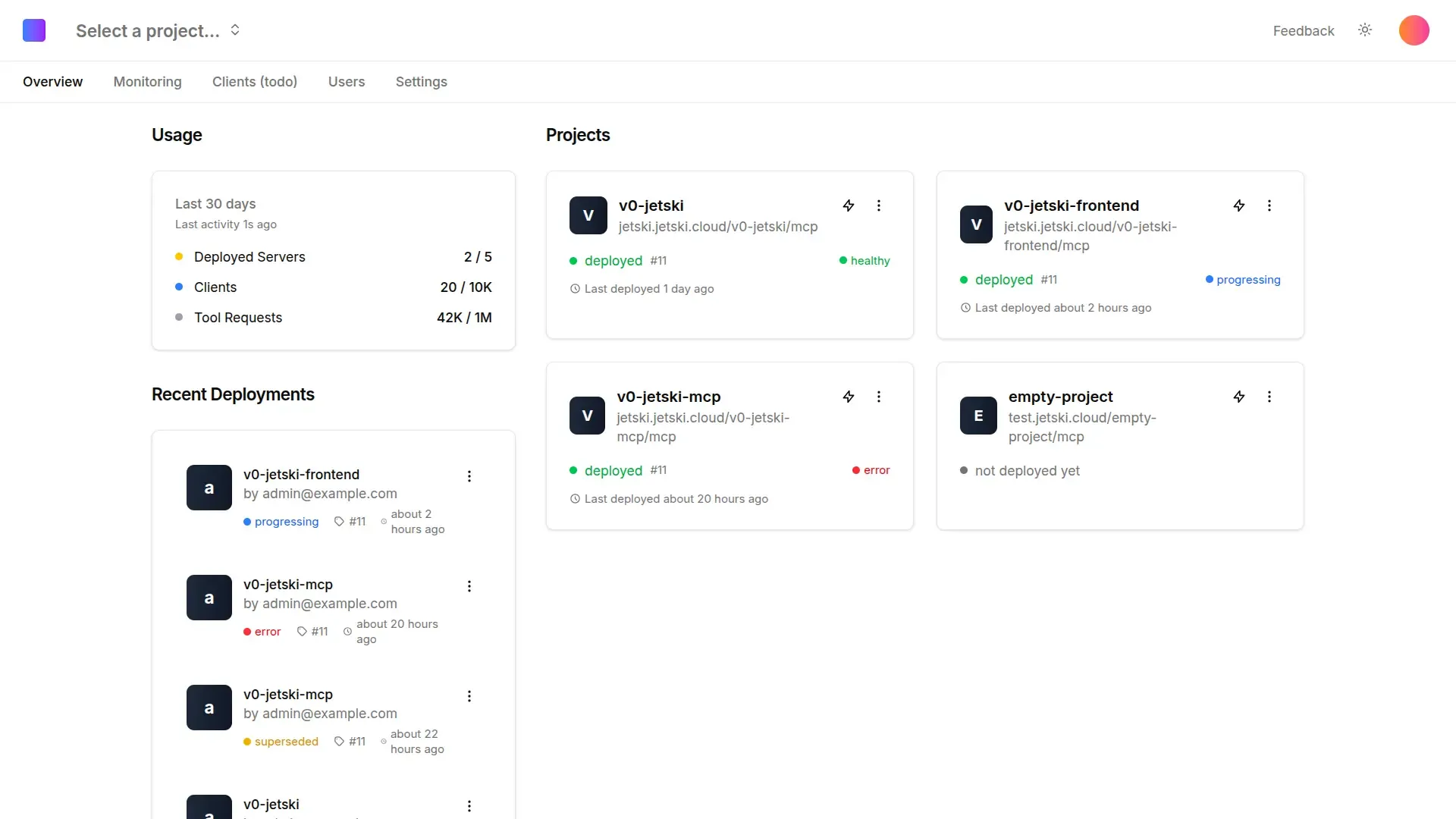 hyprmcp MCP Dashboard